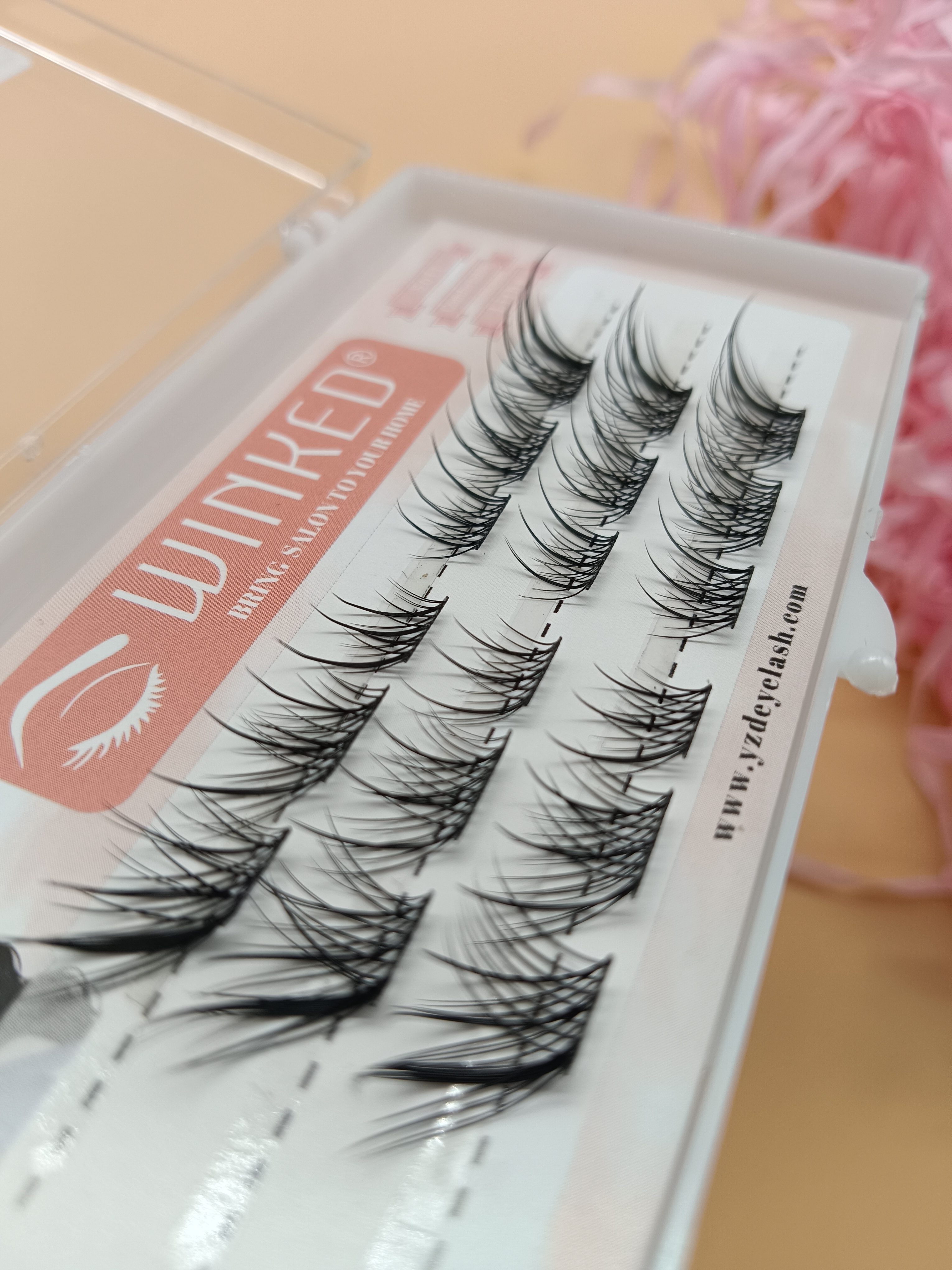 Natural Faux Mink Fox Eye Effect Lashes Cluster 3D Effect Fluffy Single Diy Cluster Lashes Extension Supplier