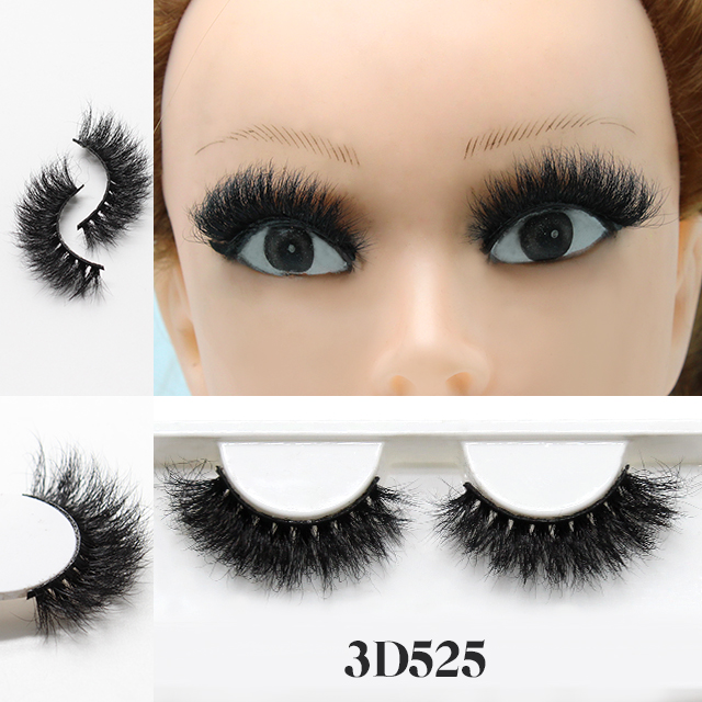 3D Real Mink Eyelash 100% Handmade Mink Eyelash Fluffy Lash With Custom boxes