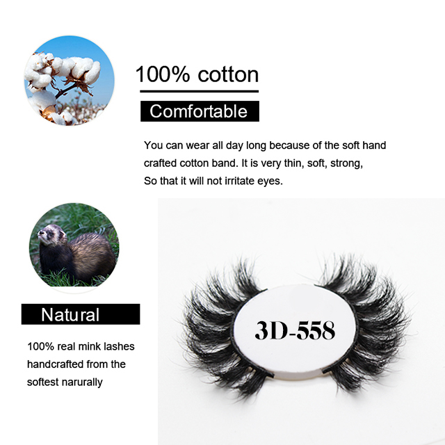  3D Mink Lashes Fake Eyelashes Wispy Strips Handmade Real Fur Soft Natural Eyelashes for Women Makeup 