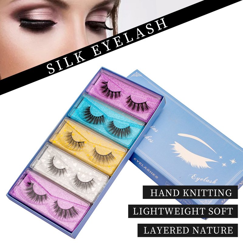 False Eyelashes 3D Faux Mink Lashes Dramatic Natural PBT Silk Fiber False Lashes High Volume Fluffy 100% handmade 