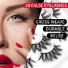 7 Pairs False Eyelashes 3D Faux Mink Lashes Natural Look Wispy Fake Eyelashes 16-20MM Fluffy Volume Long Thick Lashes Pack 3 Styles Mixed 
