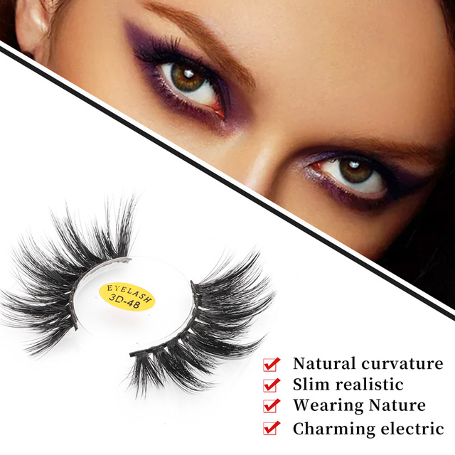  Fluffy False Eyelashes Natural Faux Mink Strip 3D Lashes Pack