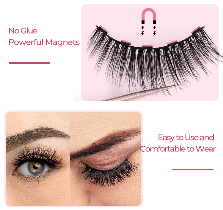 Flutter Feather Custom Logo Magnetic Eyelash