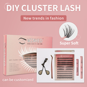 Lash Extension Kit DIY 280pcs Lash Clusters Eyelash Extension Kit, 9-16mm Mix 30D 40D Curl Individual Lashes Kit with Lash Bond and Seal Lash Tweezers for Self Use