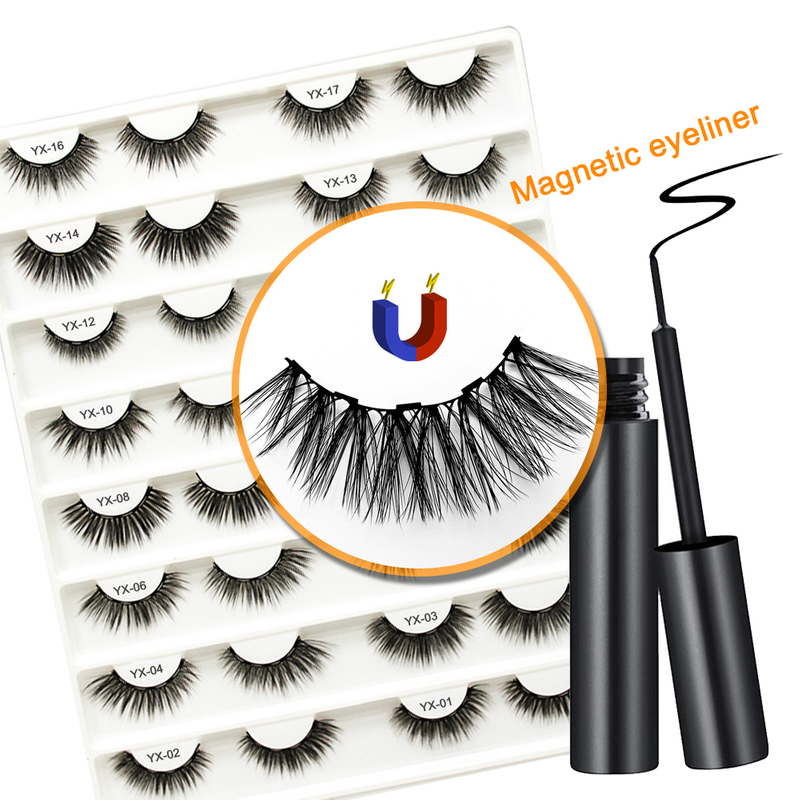 Individual Mink Fur Custom Logo Magnetic Eyelash