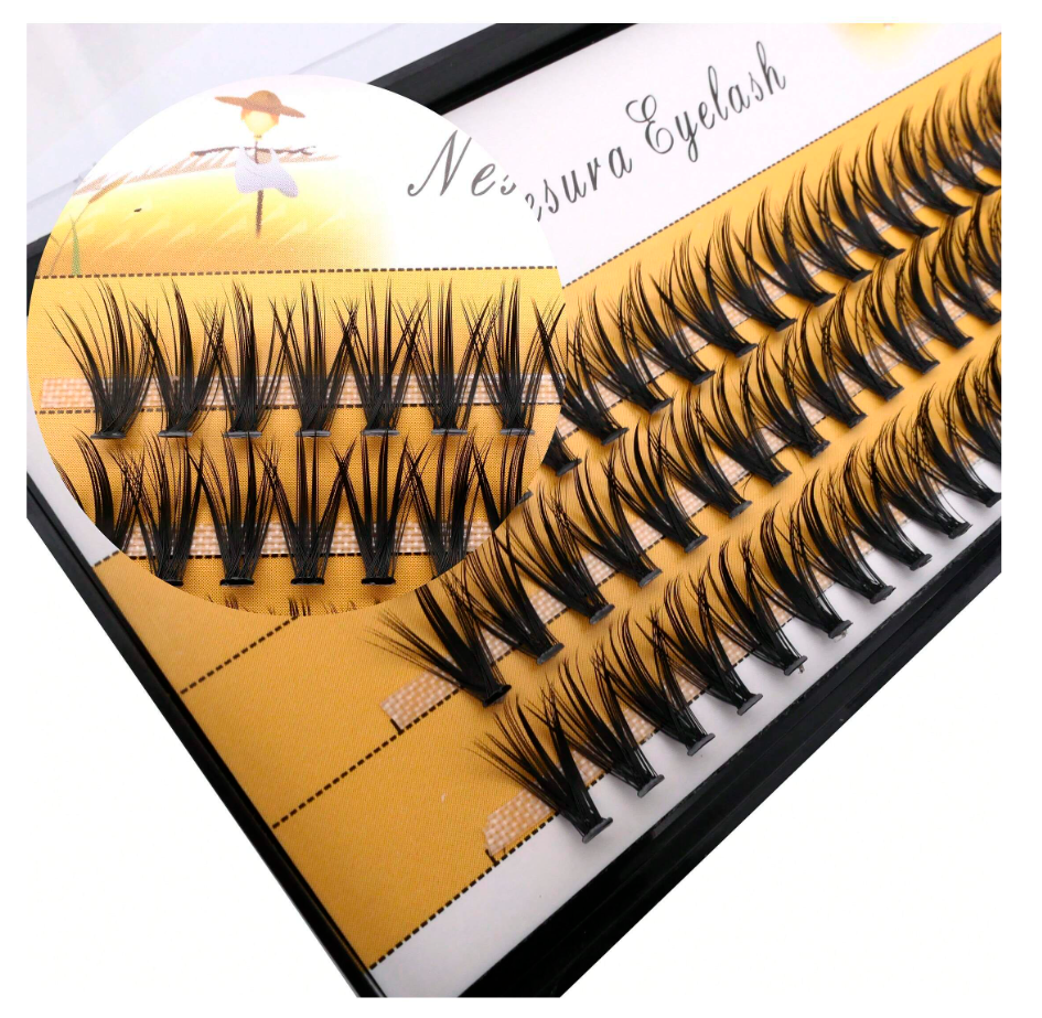 Magnetic false eyelash wearing effect