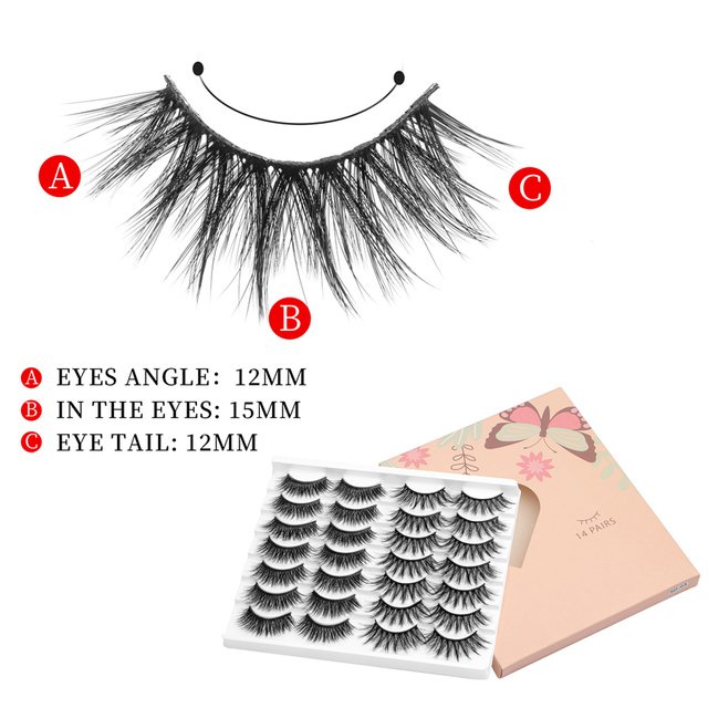  Dramatic Eyelashes 20MM Long Thick real Mink Lashes Pack Fluffy 6D Eyelashes Volume Eye Lashes 