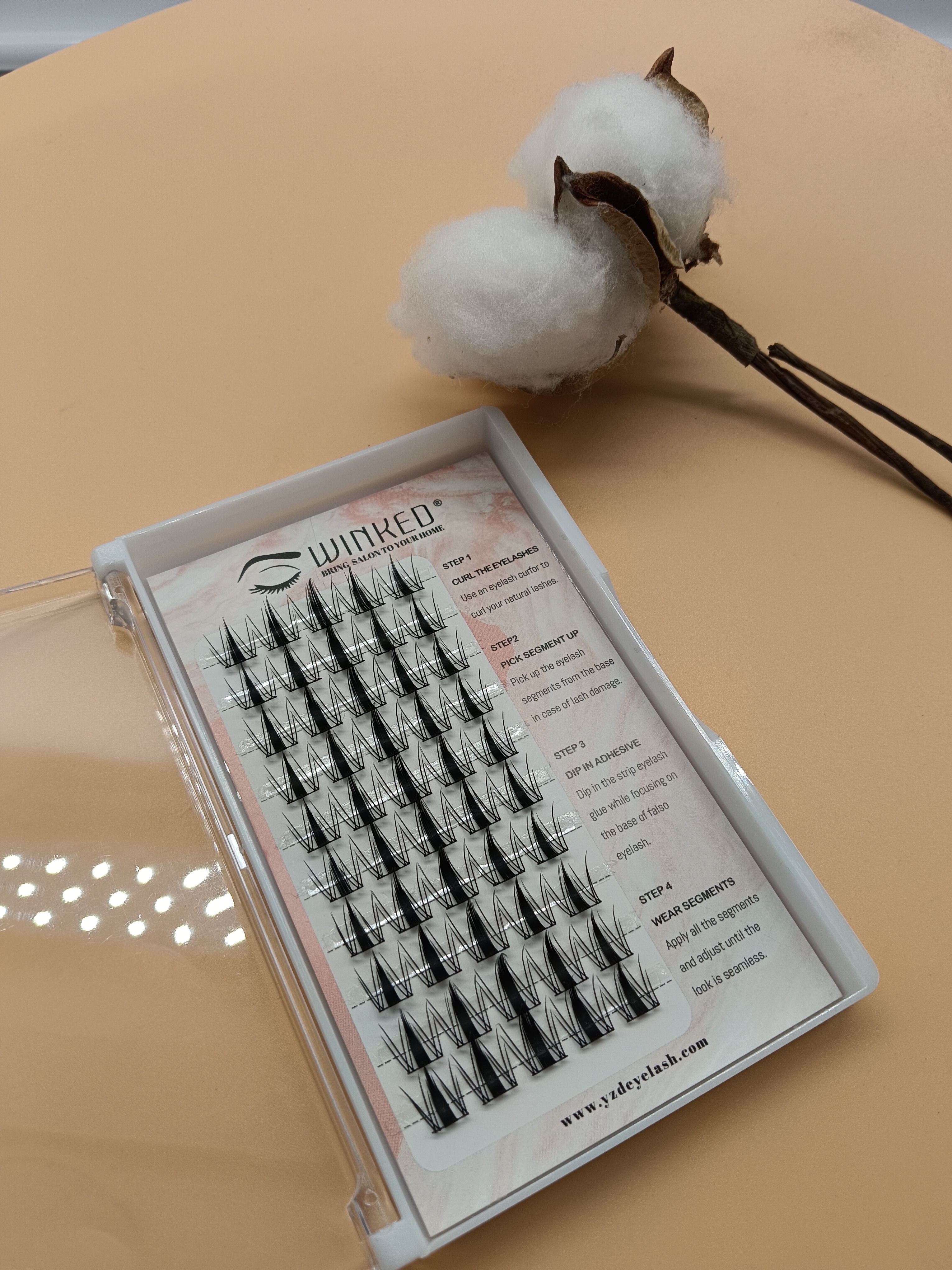  Self Grafting Eyelash Extension Made Volume Dark Matte Trays Eyelash Extensions