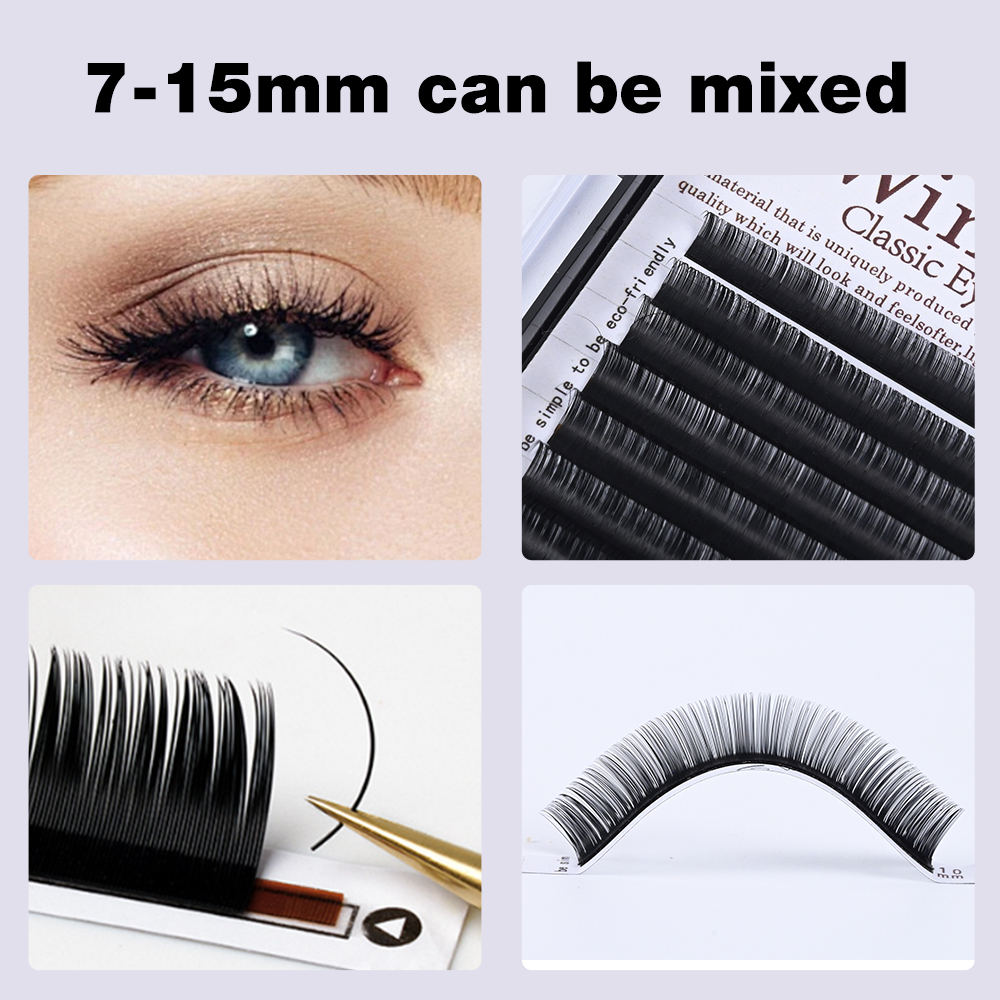 Wholesale Siberian Individual Faux Mink Easy Fan Professional Classic Eyelash Tray Volume Lash Extensions